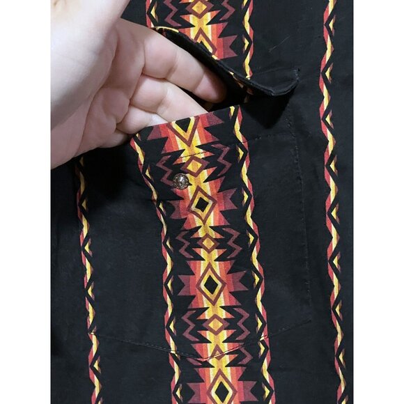 Vintage Wrangler Brushpopper Shirt 3X Short Sleeves Snap Closure Western - Picture 3 of 6